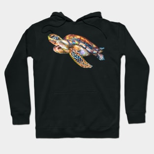 Sea Turtle water color Hoodie